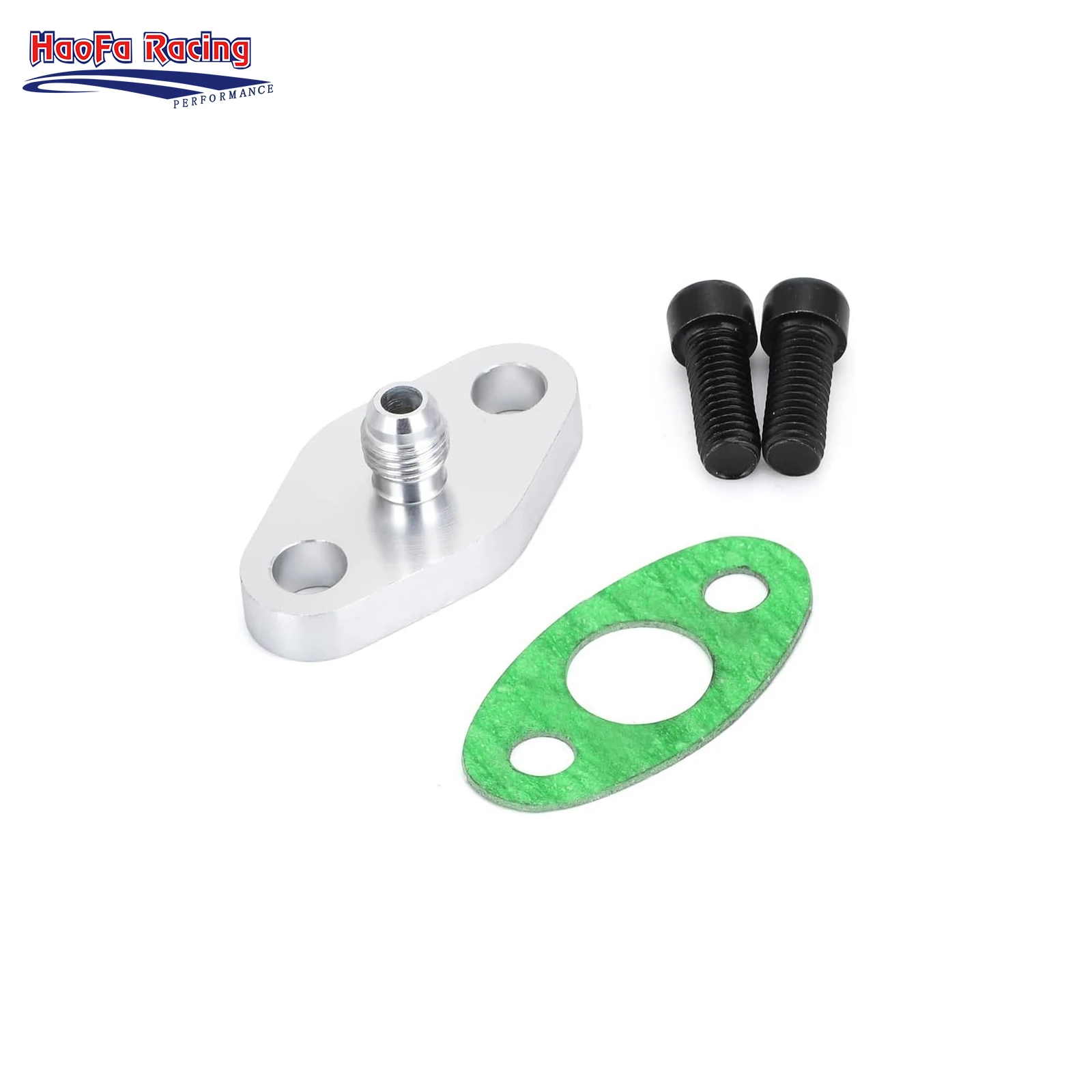 

HF-10101 AN4 Turbo Oil Feed Inlet Flange Adapter Kit w/Gasket For T3 T4 T04 T04B T04E and Bolts Compatible