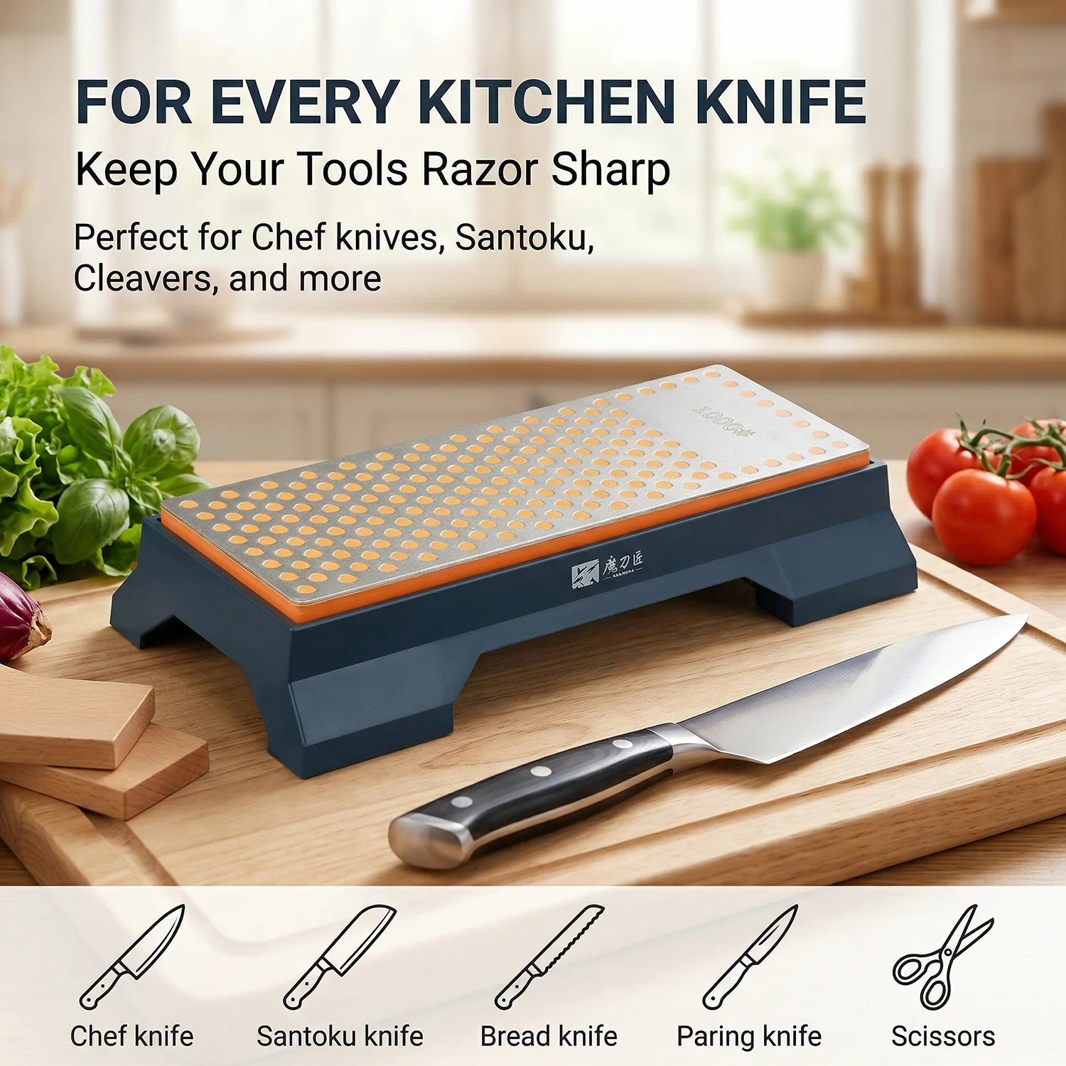 Dual-Sided Diamond Sharpening Stone | Coarse 600 Grit / Fine 1000 Grit | with Box - view 4