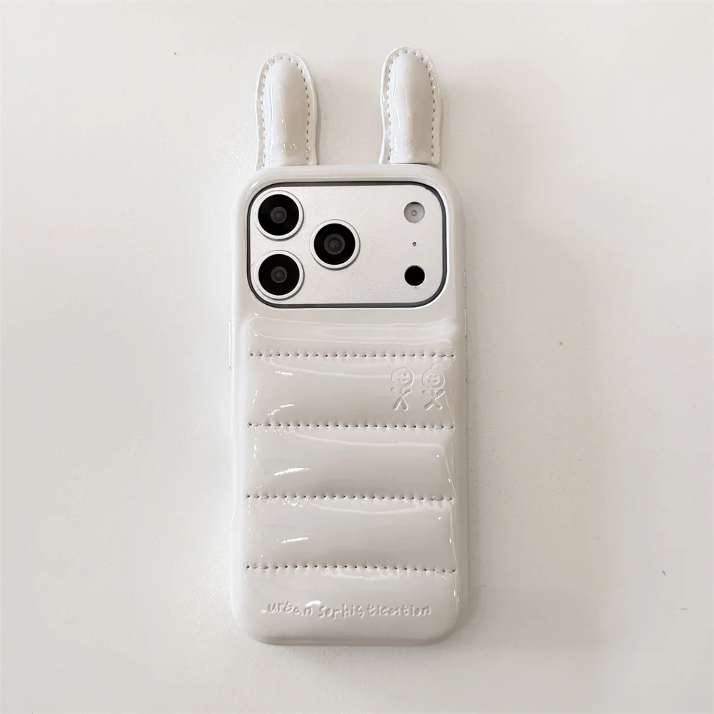 Fashion Evil Horns Glossy Phone Case For iPhone 17 16 15 14 13 Pro Max Luxury PU Leather Back Cover