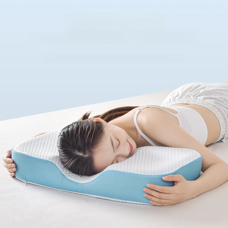 Ergonomic Pillow for Sleeping – Memory Foam Cervical Neck Pillow for Pain Relief, Side, Back, and Stomach Sleepers