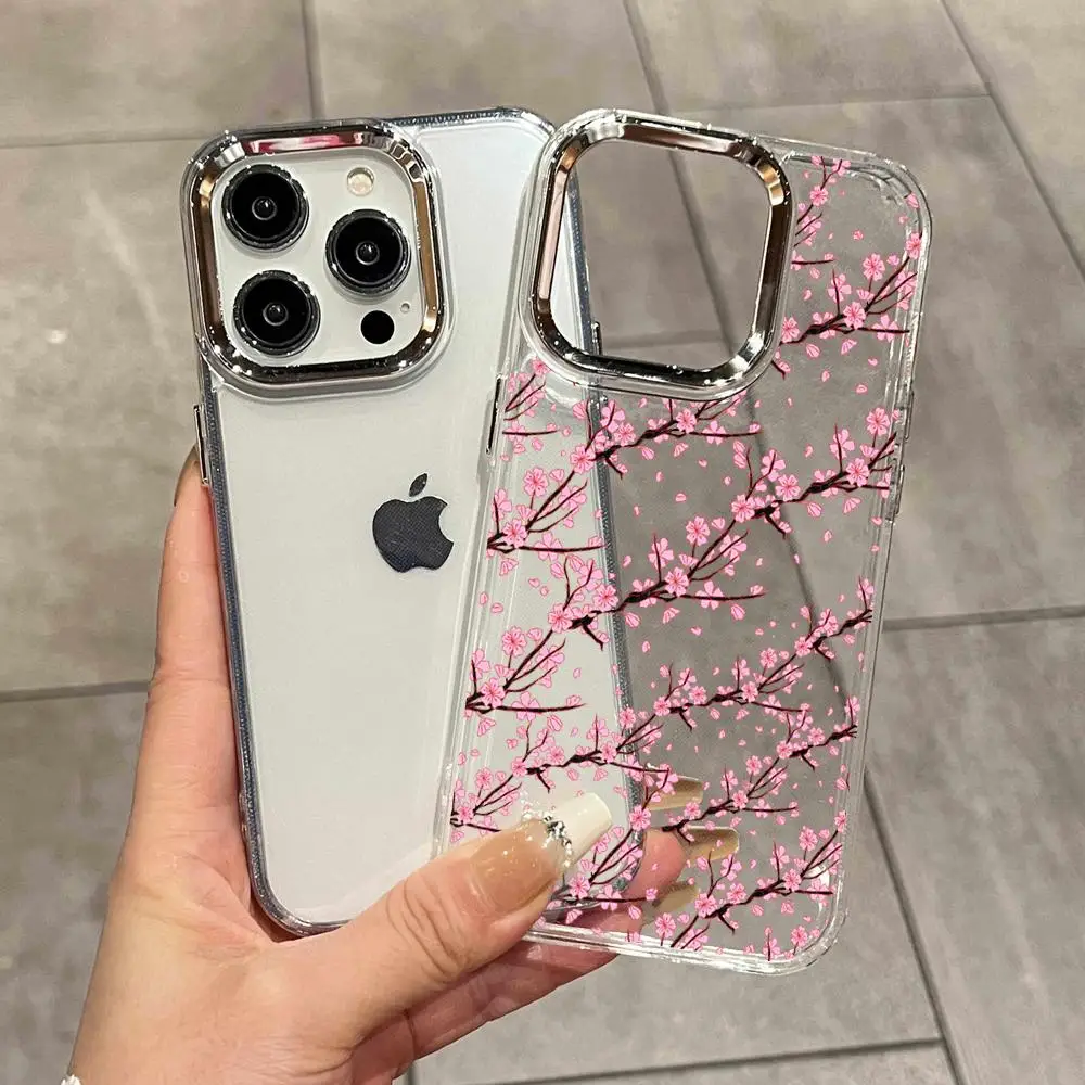 Leather Cherry Blossom Case For Samsung A05S A06 A07 A15 A16 A17 A34 A35 A53 A54 A55 S23 S24 FE S25 S26 Ultra A26 A36 A56 Case