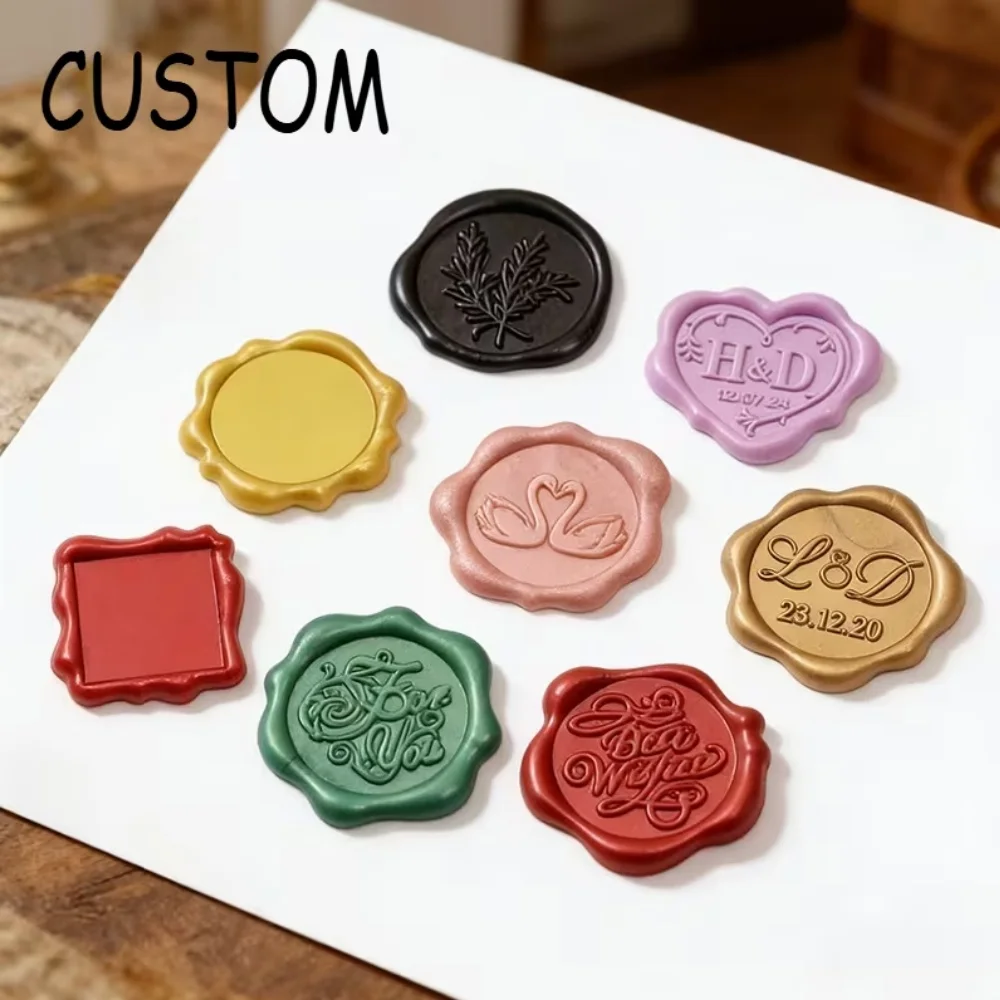 50-300PCS Custom Wax Seal Sticker,101 Colors Wax Seals Self-Adhesive Backing,3CM Personalized Monogram Self Adhesive Wax Seals