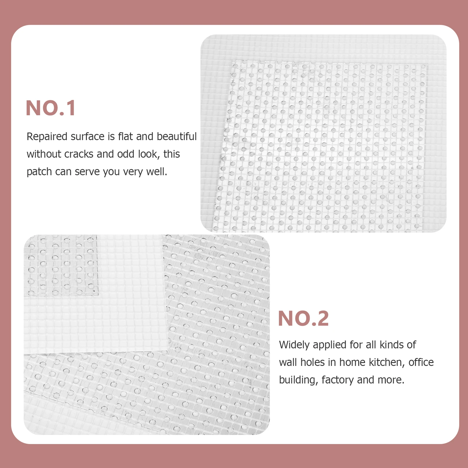 

12 pcs Wall Repair Patches Fiberglass Self-Adhesive Drywall Patch Kit For Holes Wall Repair Paste Home Office Factory Use