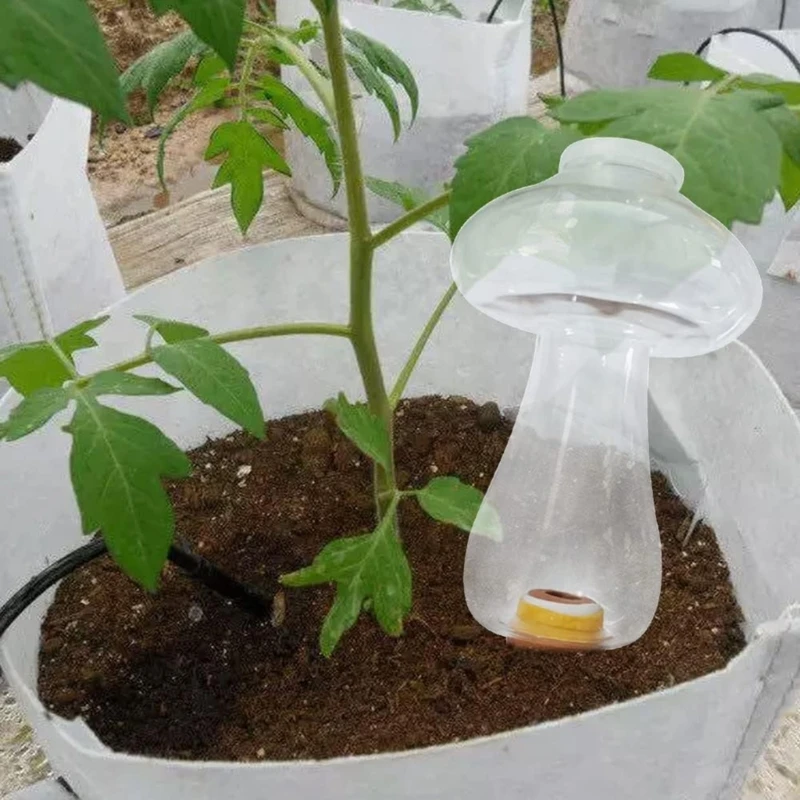 2 uds sistema riego por goteo automático seta planta riego automático flor jardinería interior bebedero para hogar