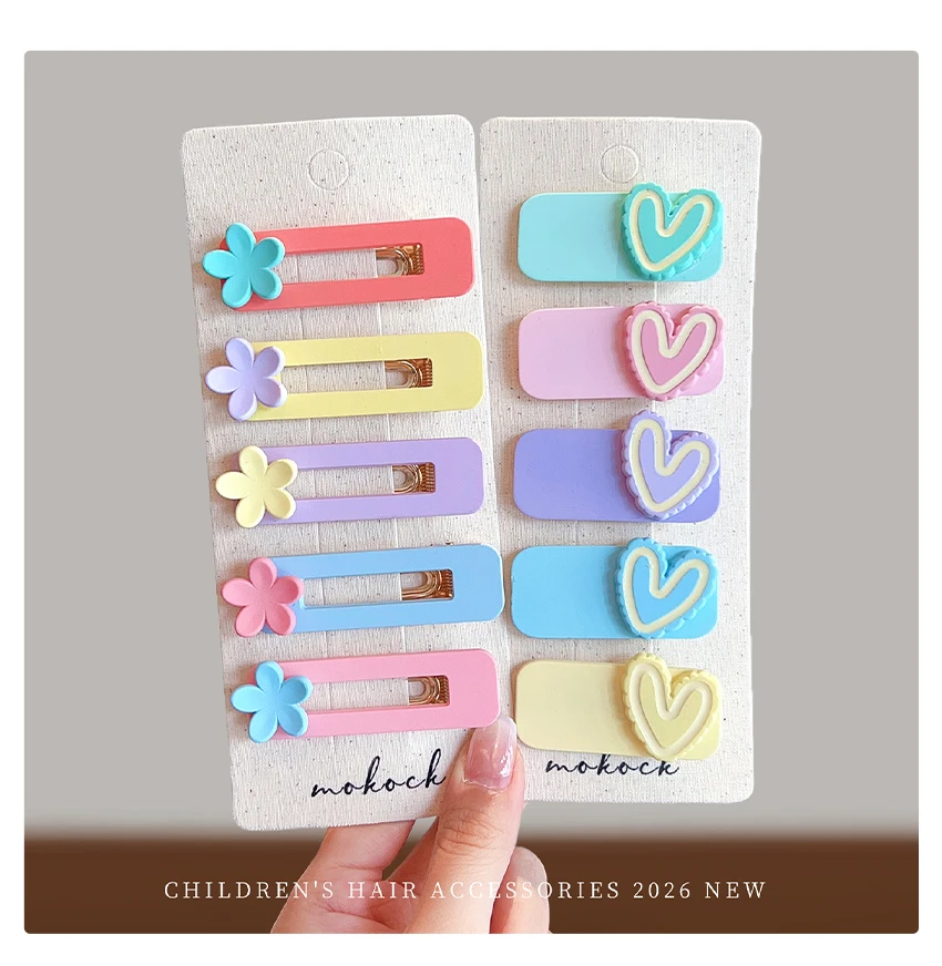 2026 Neu 5-teiliges Set Koreanischer Süßer Stil Niedliche Schleifen-Wolken-Wellen-Haarspangen Haarschonende BB-Clips für Baby-Mädchen Kleinkind-Accessoires – Detail 8