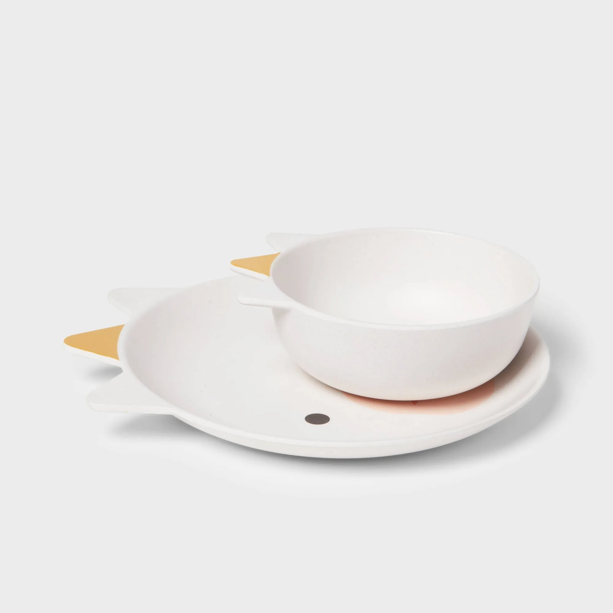 Kids 2pc Bamboo Melamine Unicorn Dinnerware Set With Plate Bowl For Meals Snacks Easy Cleaning
