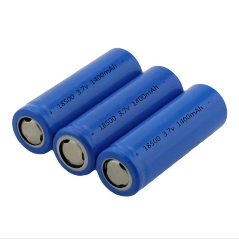 6 unids/lote 18500 batería de litio recargable 1400mAh 3,7 V batería recargable linterna fuerte iluminación herramienta eléctrica batería