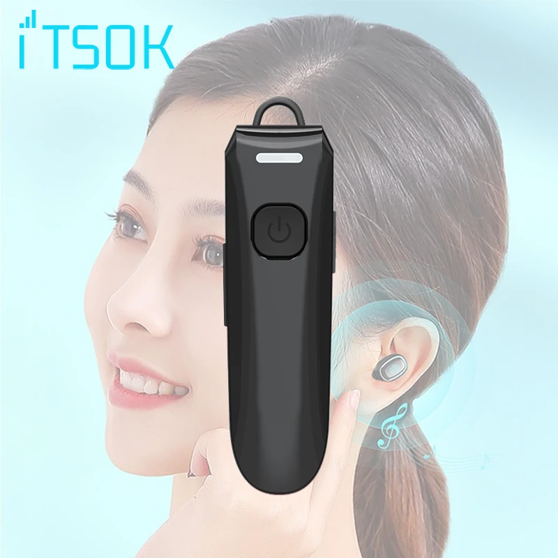 Business type Wireless Earhook Mini Walkie Talkie Intercome Bluetooth PMR FRS Bluetooth-compatible Headset Two Way Radio