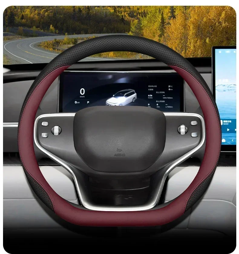 Lenkradbezüge in verschiedenen Farben für MG HS ES5 ONE ZS MG4 MG3 MG7 S5 EV S9 QS Leder-Lenkradbezug Innenraumzubehör – Detail 11