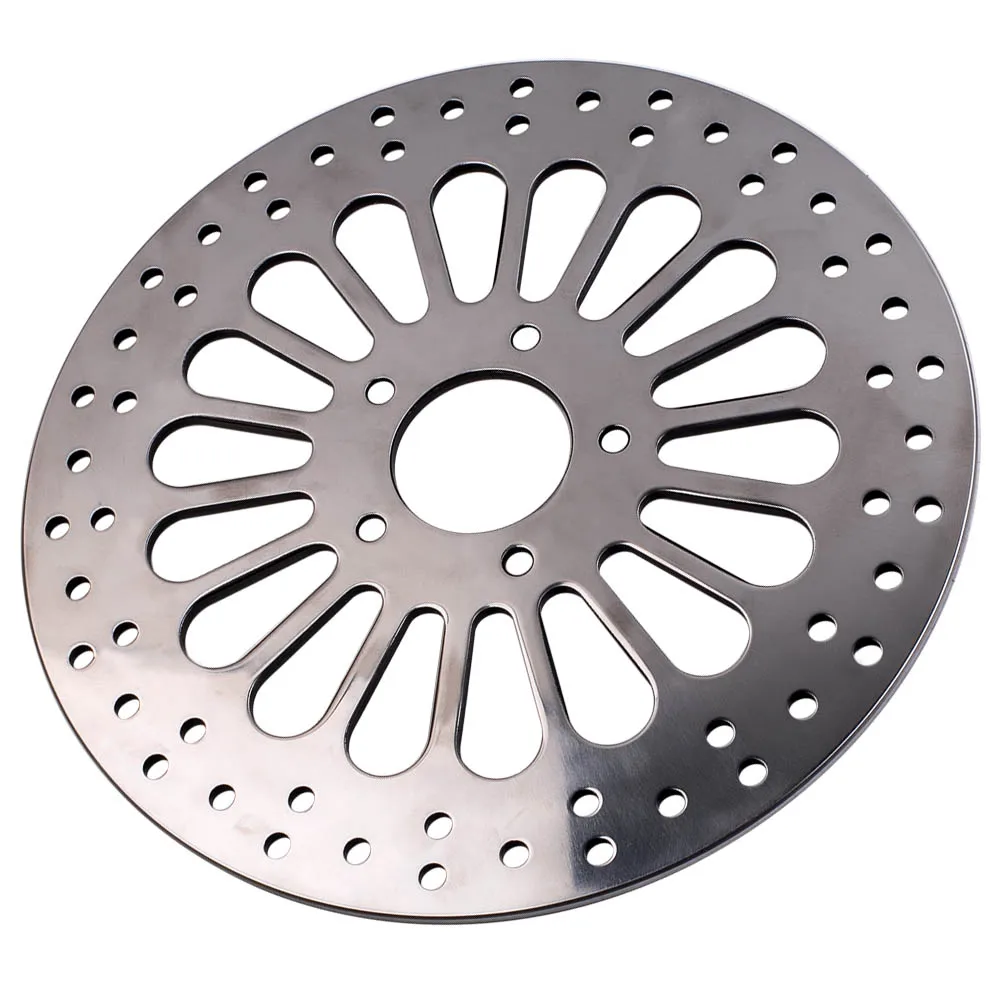 Polished Front Brake Rotor Disc Stainless Steel for Harley Dyna models Touring with 11.8