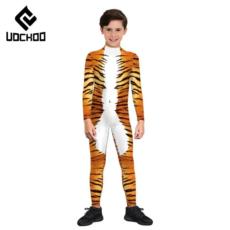 Animal Cosplay Costume Boy Girls Disguise Wear Unisex Jumpsuits Halloween Party Bodysuit Drama Performances Zentai Suits