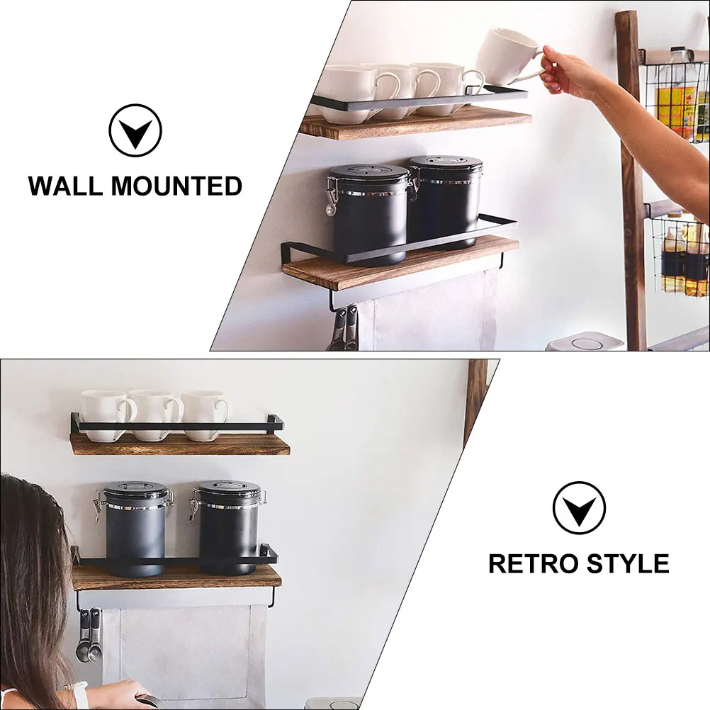 

Wall mounted Storage Shelf Wooden Racks Kitchen Towel St Floating Shelves Bathroom Bedroom Office Storage