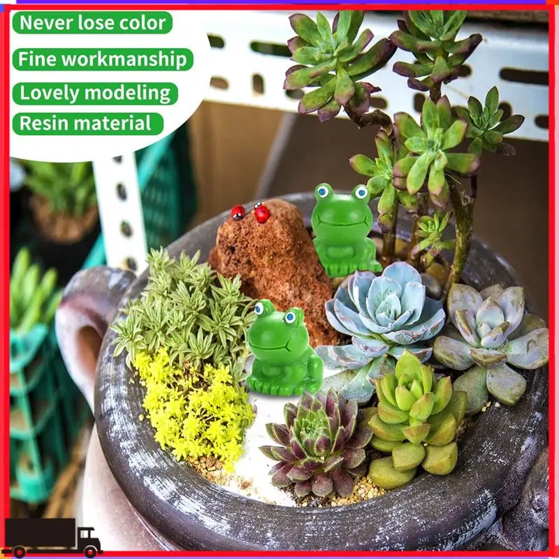 

Премиум 50 шт. мини-лягушка садовый декор зеленые фигурки лягушек миниатюрный домашний декор крошечные пластиковые лягушки сказочный садовый декор, прочный