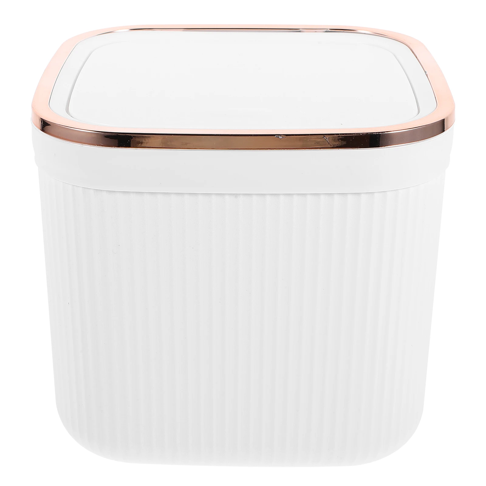 

1pc Cute Mini Desktop Trash Can Small Compact Waste Bin For Office Desk Countertop Kitchen Plastic Garbage Container Reusable