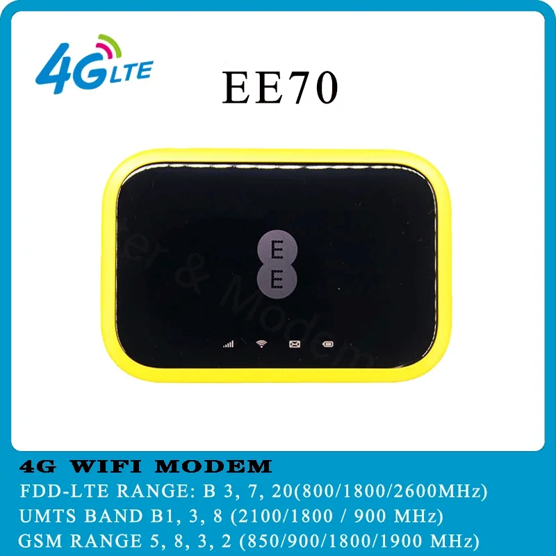 

Unlokced Alcatel EE70 4G Portable Router CAT7 300Mbps With SIM Card Slot Hotspot Modem