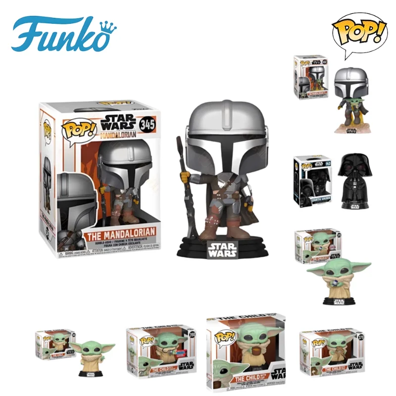 

【In Stock】Funko POP Star Wars The Mandalorian Baby Yoda Collectible Action Figures Collectible Toy Gift