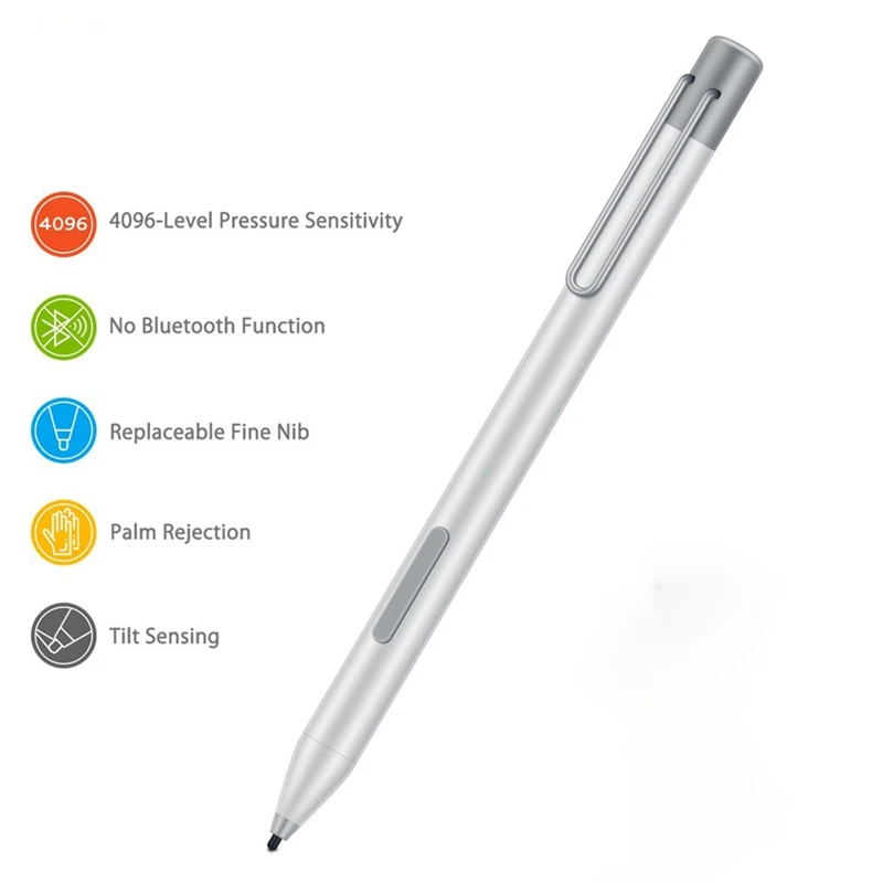 Top-For Microsoft Surface Stylus Pen Go Pro7/6/5/4/3 Electronic Pen 4096 Levels Of Pressure With Tip Extractor+Tip