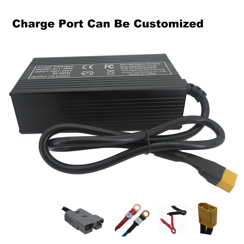 16.8V 30A Li-ion 4S Battery Fast Charger 14.4V 14.8V Lithium RV Golf Cart Energy Storage Charger SB50 XT90 Connector
