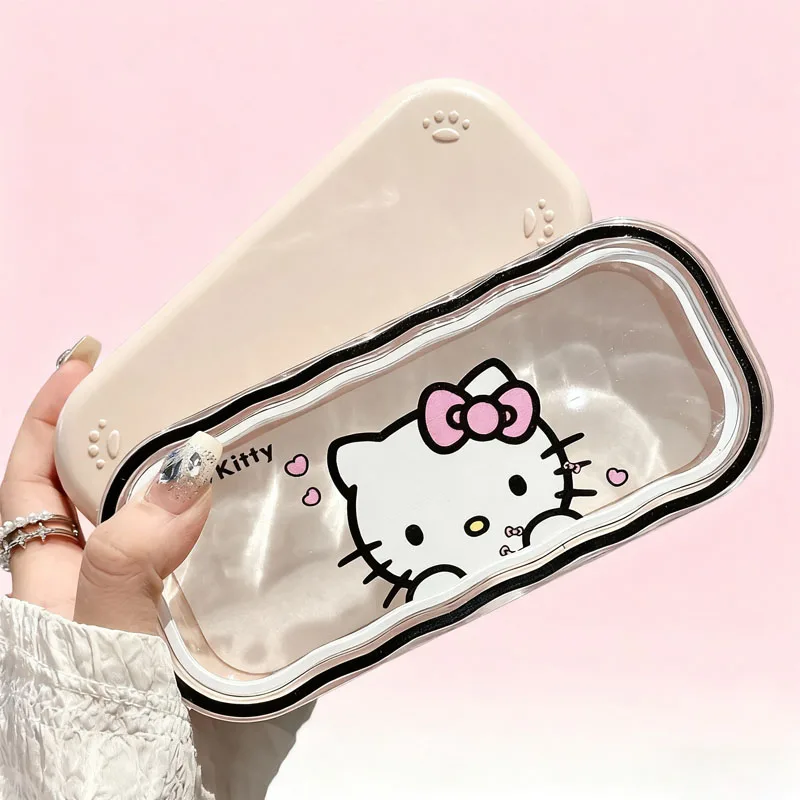 

Hello Kitty Glasses Storage Box Gifts Cute Cartoon Children Pvc Glasses Box Anime Peripheral Myopia Student Glasses Box Portable