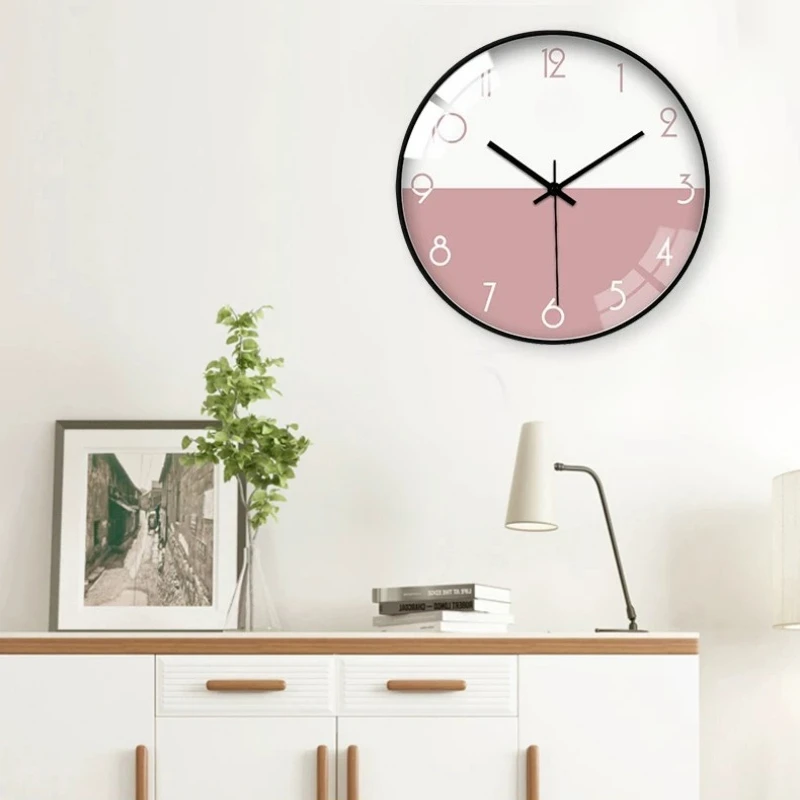 Nordic Interior Decorative Mirror Industrial Elegant Home Decor Decorative Mirror Seating Room Round Horloge Murale Wall Decor