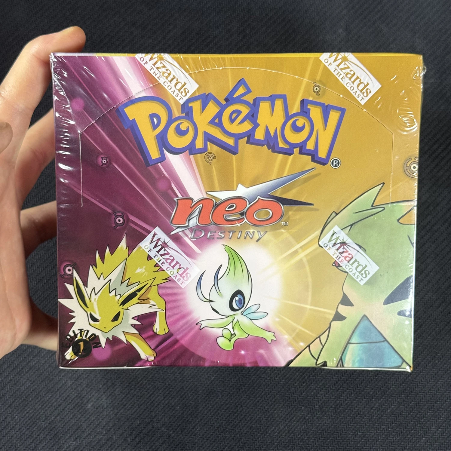PTCG Proxy Cards Neo Destiny&Team Rocket Booster Pack Whole Box 36Bags Gyarados Tyranitar Celebi Noctowl Togetic TCG Board Game