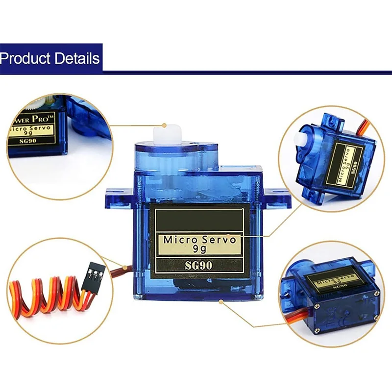 고정 날개 마이크로 기어 RC 로봇 헬리콥터 비행기 미니 자동차에 대 한 뜨거운 새로운 SG90 9G 마이크로 서보 모터 180/360도