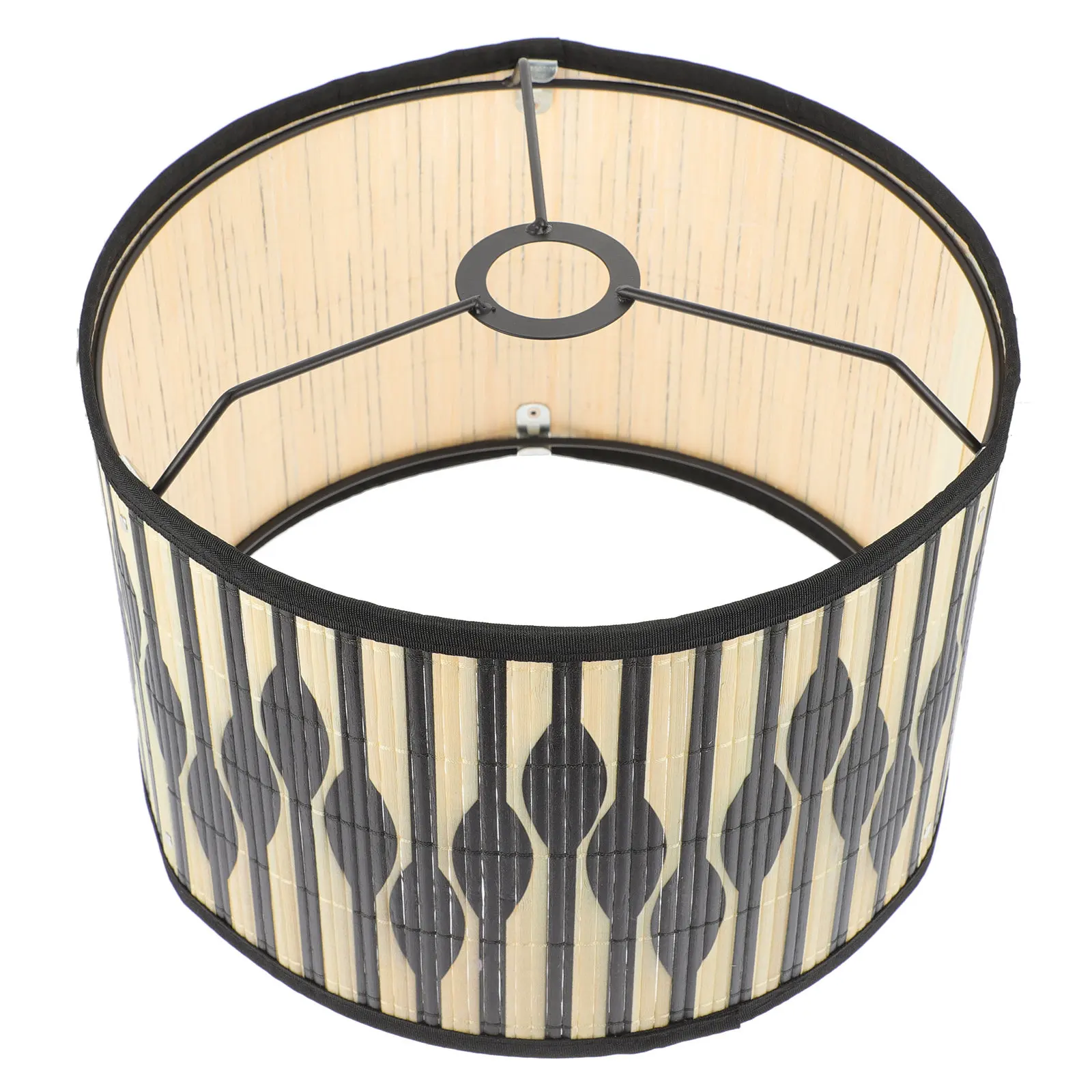 

Bamboo Lampshade Geometric Pattern Decorative Light Cover Bedroom Home Lighting Replacement Lamp Shade Cover