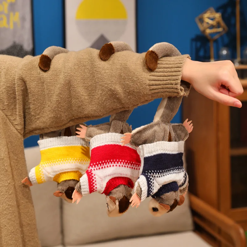 33*19 CM Suiker Zweefvliegtuig Slijtage Trui Knuffel Zachte Vliegende Eekhoorn Speelgoed Knuffels Speelgoed Leuke Hand centrum Huisdieren Grappig Cadeau