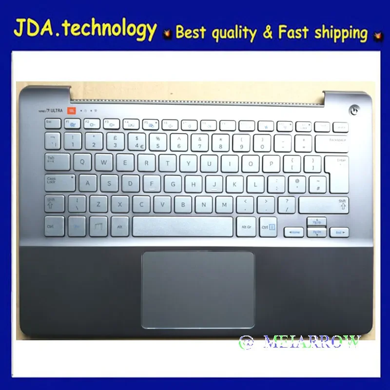 New/org For SAMSUNG NP740U3E NP730U3E 730U3E Palmrest UK Keyboard Upper cover (2 Fans Version) TouchPad Discrete Graphics