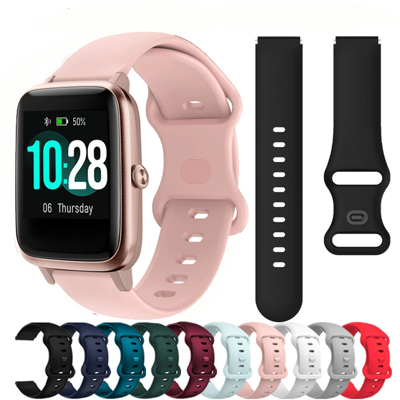 Bransoletka do zegarka dla ID205L z paskiem, z nadrukami pasek silikonowy wymiana opaski na nadgarstek dla ID205 pasek ID205G ID205U ID205S Haylou Solar LS01