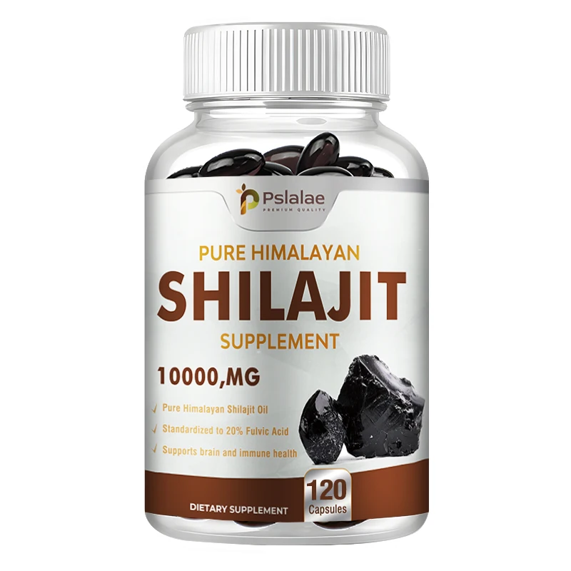 Pure Himalayan Shilajit Resin Capsules Formulated with 20% Fulvic Acid - 10:1 Extract 10,000mg Extra Strength