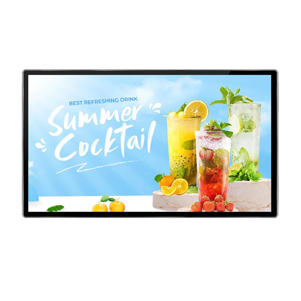 

Restaurant Digital Menu Board 55 65 Inch Electronic Menu LCD Touch Order Screen Indoor Wall Mount Advertising Display
