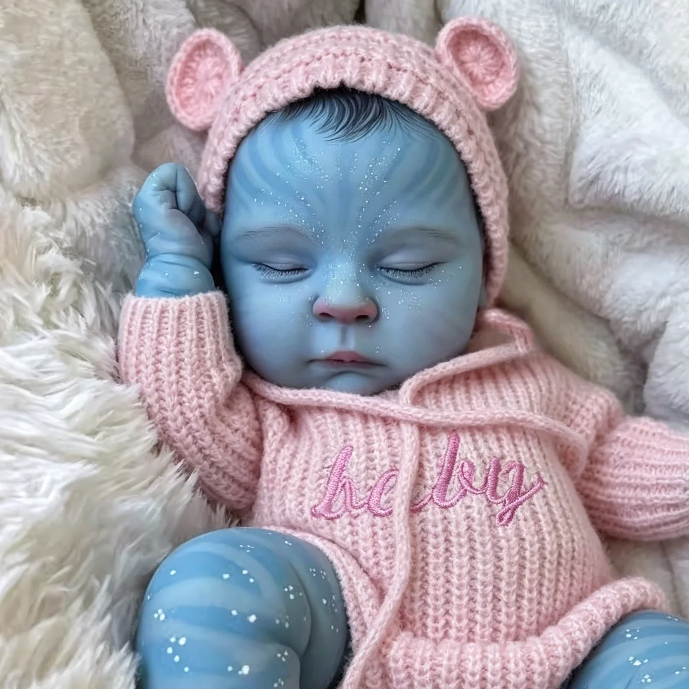 

BZDOLL 19 Inch 48 CM Full Vinyl Body Reborn Baby Doll Toy Lifelike Handmade Fashion Birthday Gift