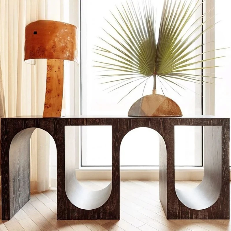 Italian Entrance Terrace Modern Simple Roman Arch Hotel Corridor Creative Side Cabinet Aisle Cabinet