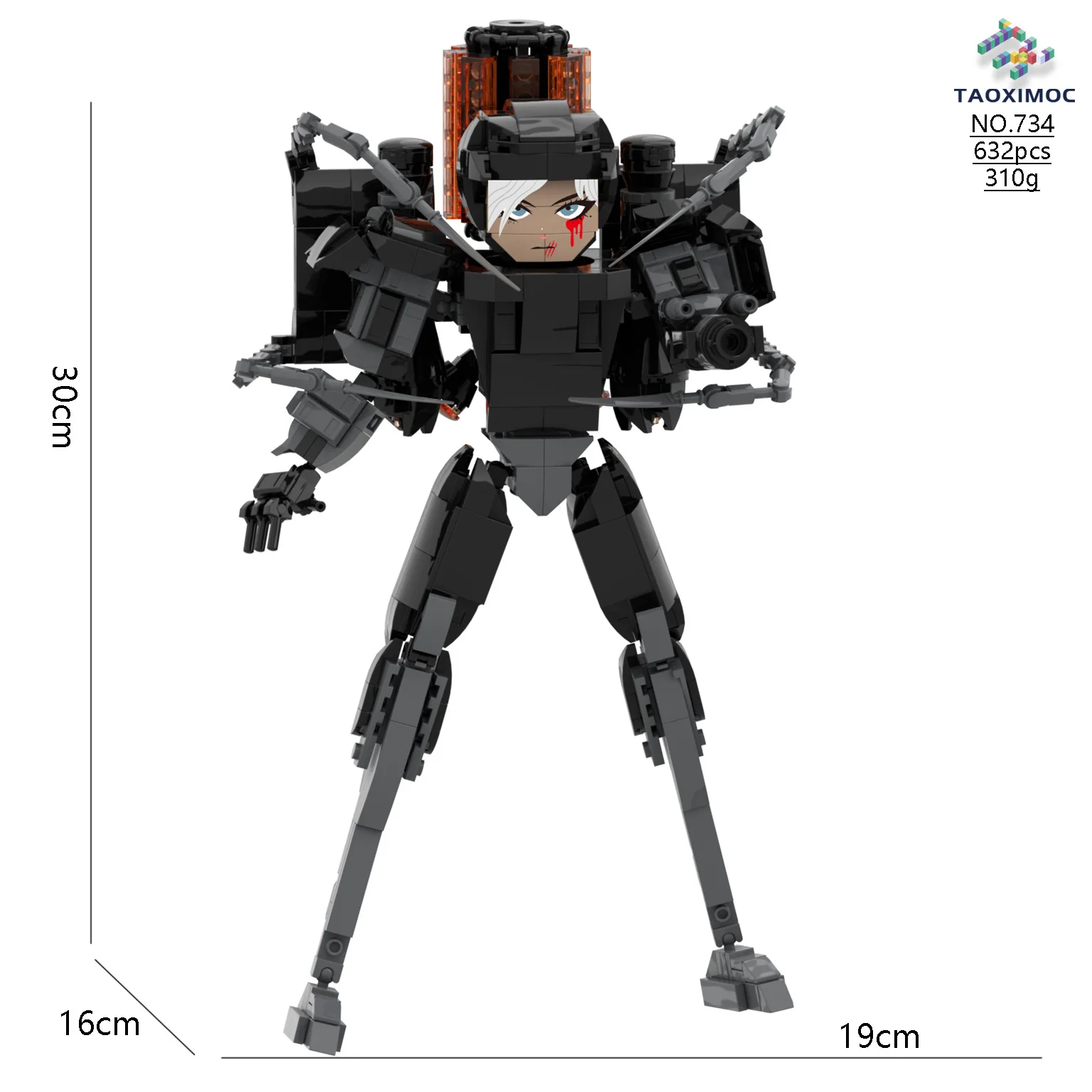 

Skibidi Toilet MOC Abstract Building Blocks Monitor Female Valkyrie Toilet Man Model Compatible With LEGO Bricks Toys