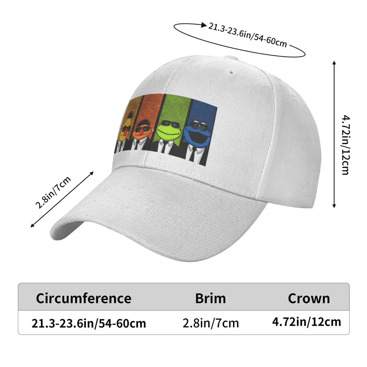 Agents Muppets Cap Fashion Casual Baseball Caps Adjustable Hat Hip Hop Summer Unisex Baseball Hats