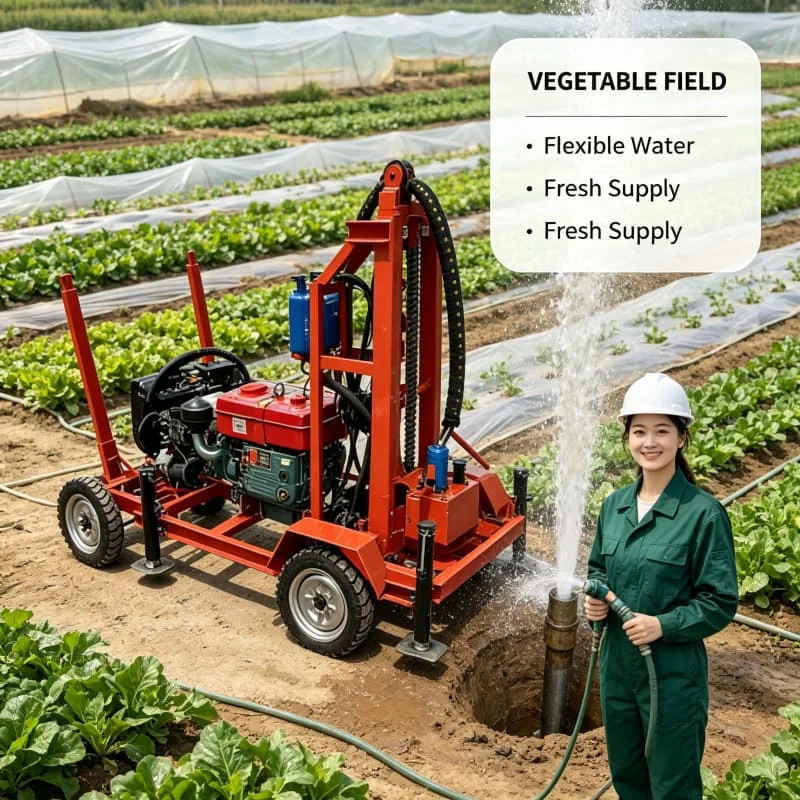 Robust Water Well Rig Hydraulic Portable Drilling Equipment for Farm Garden Rural Home Irrigation 130m Depth Customized