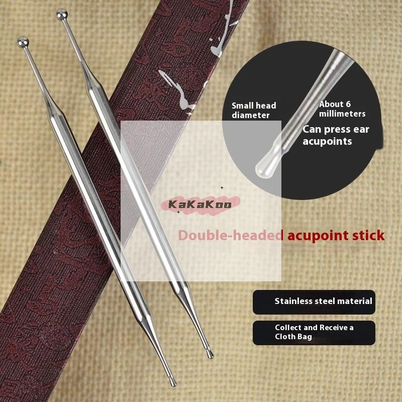 Stylo d'acupuncture manuel en acier inoxydable/laiton, stylo à sonde à Point de déclenchement du corps, Massage des tissus profonds, outils de réflexologie faciale à double tête