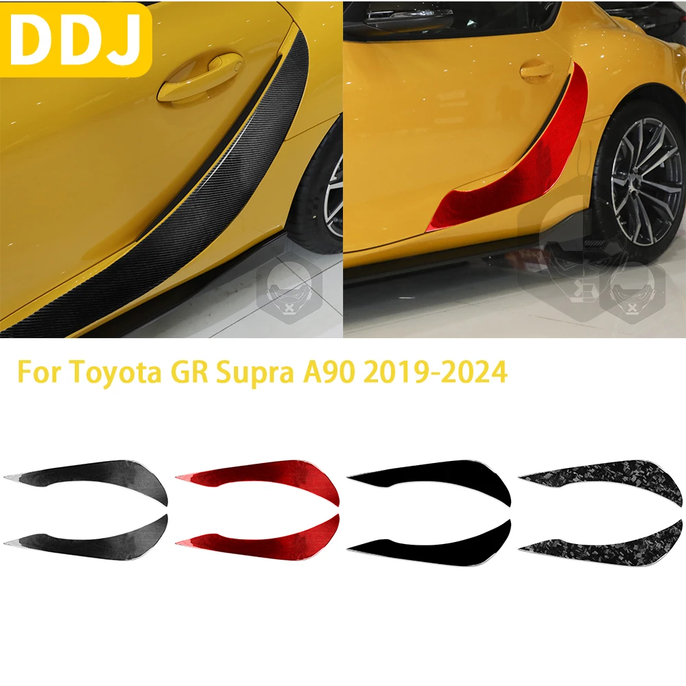 For Toyota Supra GR A90 A91 MK5 2019-2024 Accessories Carbon Fiber Car Exterior Door Panel Trim Sticker Decoration Modification