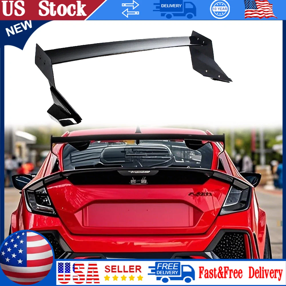 

Quality 5DR Car Hatchback Gloss Black M Style Spoiler Wing Car Rear Trunk Spoiler Wing For 2017~2021 Honda Civic FK7 FK4 FK8