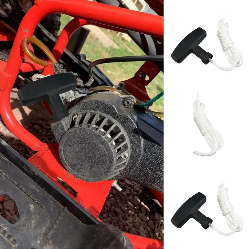 Recoil start rope full grip lawn mower start handle recoil start pull handle lawn mower pull starter handle for engine starting