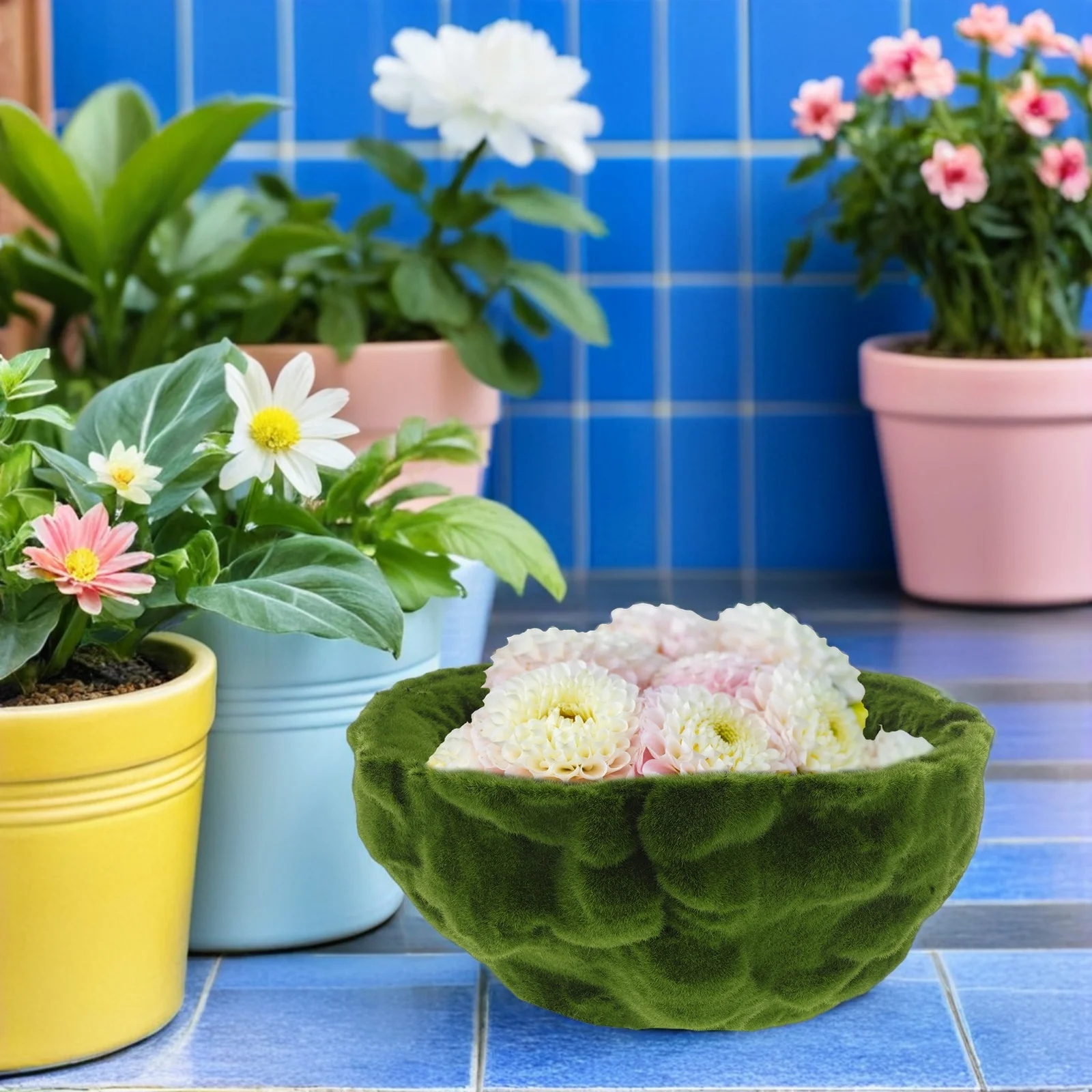 

Realistic Moss Ball Artificial Green Plant Aquarium Decoration Simulation Moss Sphere Home Garden Table Desktop Ornament