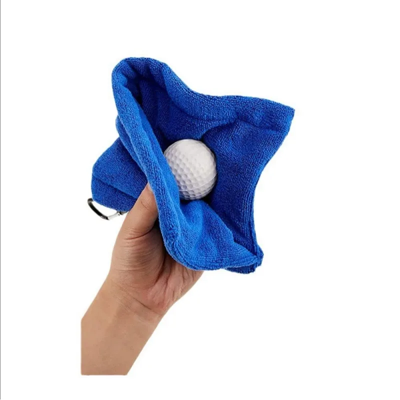 1 Pcs New Golf Cleaning Towels Towels Cleaning Cloth Wiping Clubs Outdoor Hooks Sports Towels Golf Supplies