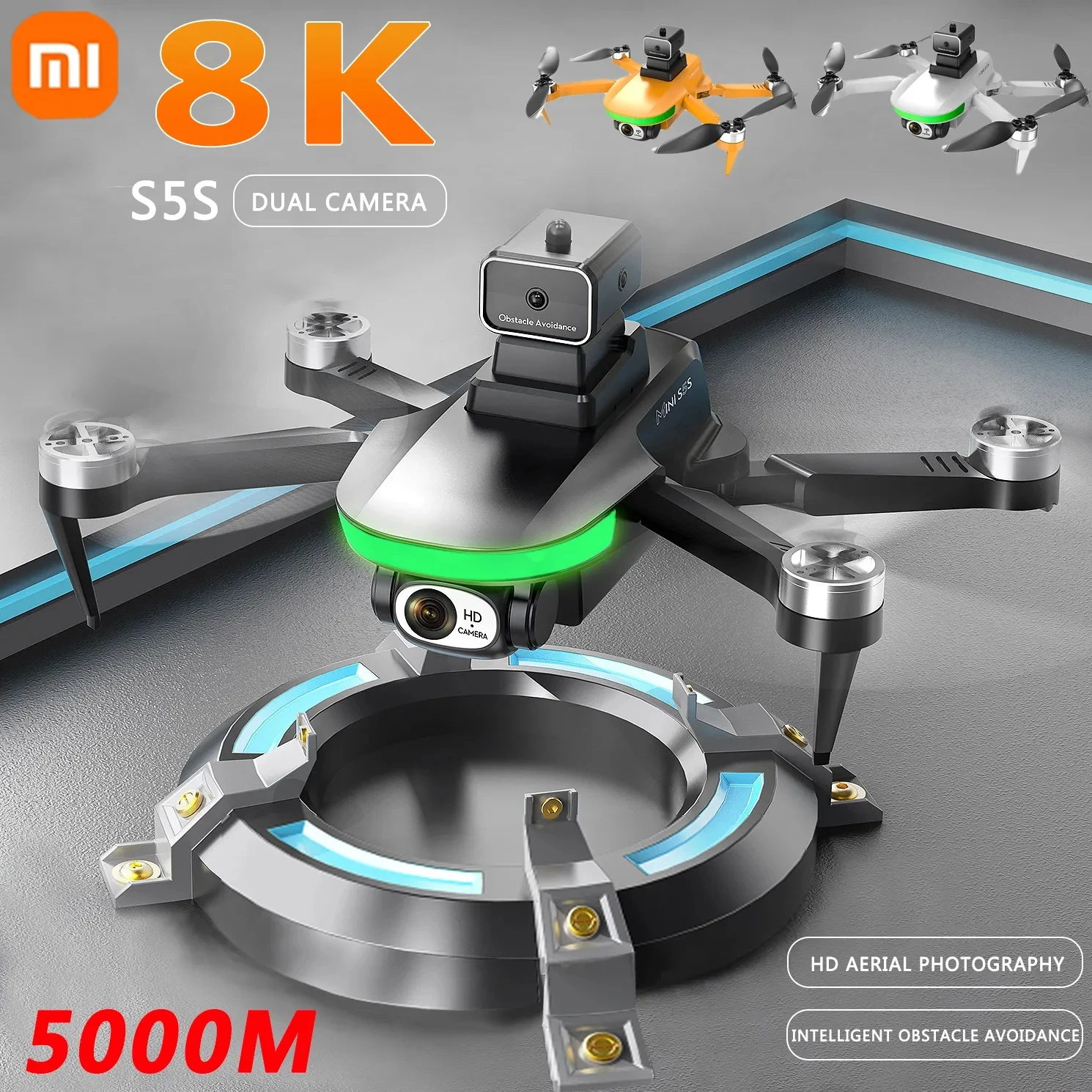 

Xiaomi S5S Mini Drone Professional Type 8K HD Camera Obstacle Avoidance Aerial Photography Light Flow Folding Quadcopter 5000M