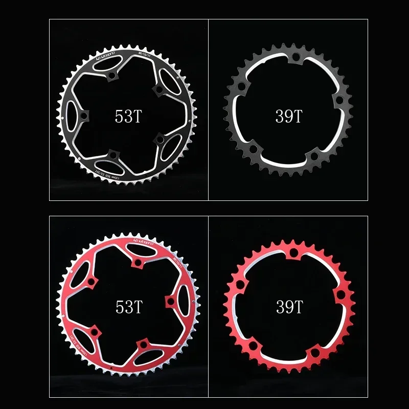 130 BCD Bicycle Chainring Double Disc 53-39T for Road Bike Crankset Compatible 9/10/11 Speed Folding BIke ring for Accessories