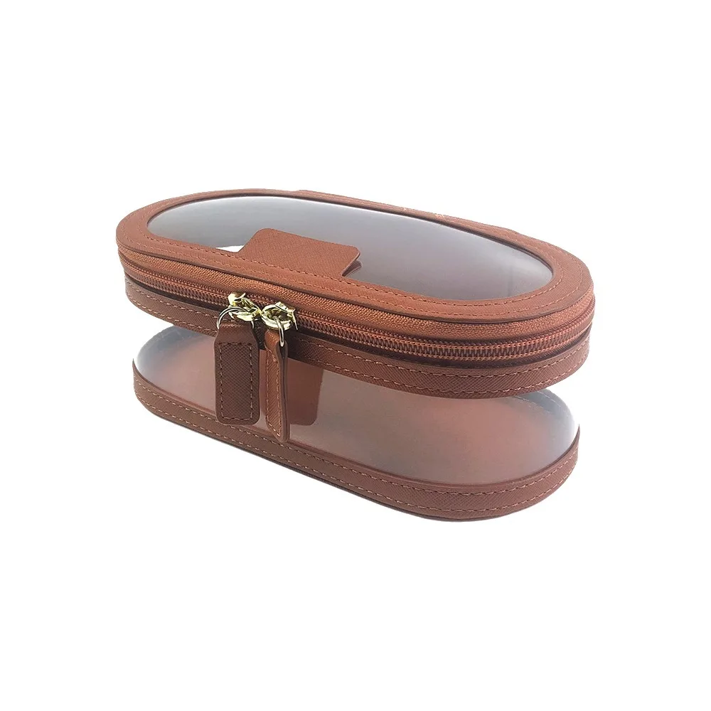 Toiletry Storage Case Transparent Cosmetic Bag Double Zipper Portable Makeup Storage Bag Clear Window Travel Makeup Bag