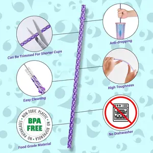 Swirl Replacement Straws for Starbucks Tumbler ، قش قابل لإعادة الاستخدام ، أكواب اليتي ، 16 أونصة ، 20 أونصة ، 30 أونصة ، 11 أفضل 12 مبيعات كؤوس ستاربكس - رقم 2