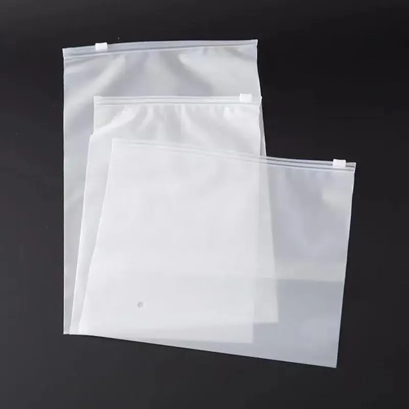 CPE Self Sealing Bag, Horizontal Frosted Zipper Bag, Clothing Packaging Bag, CPE Packaging Bag, CPE Frosted Bag