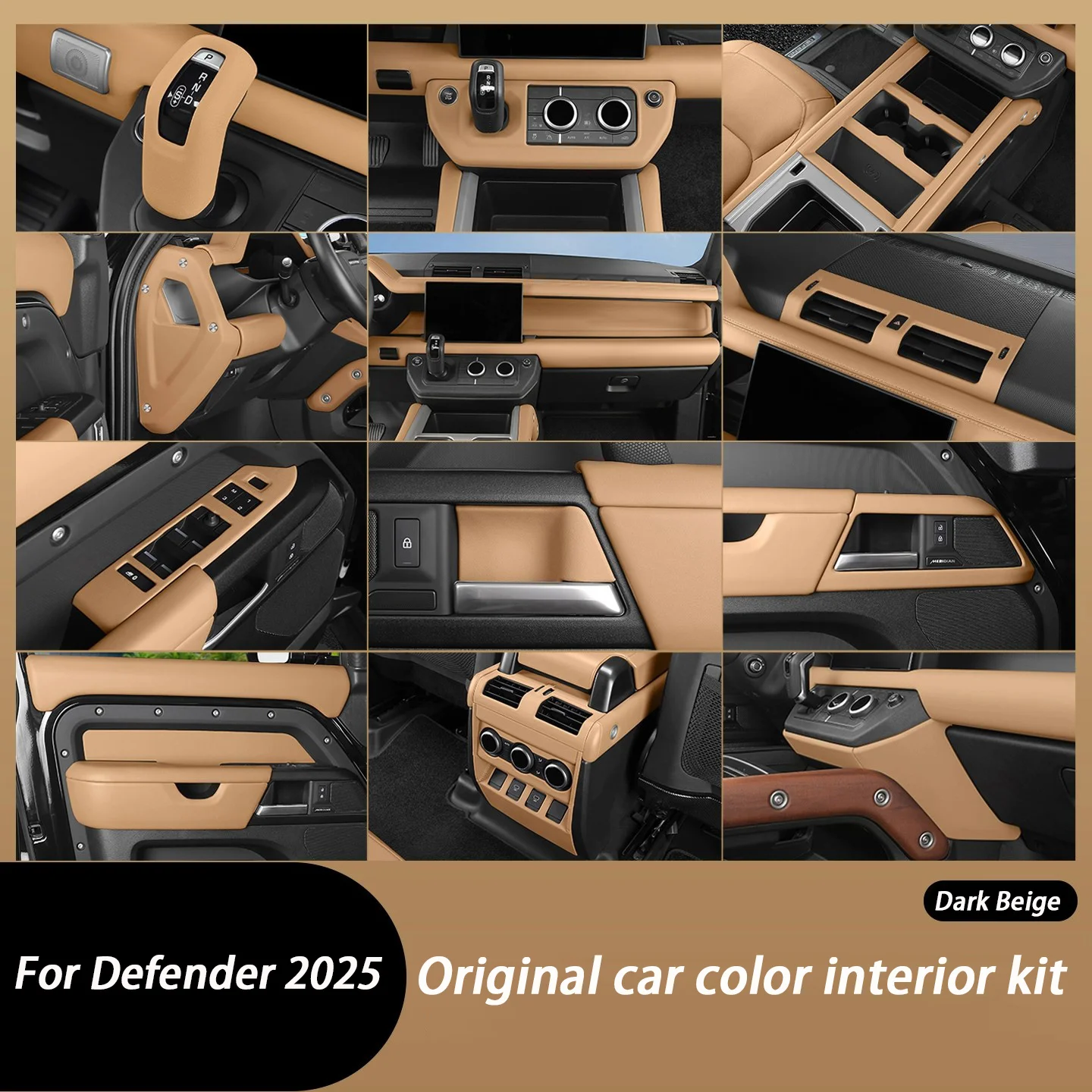 

Central Control Gear Shift Panel Door Handle Frame For Land Rover Defender 110 90 2025 Car Interior Decoration Accessories