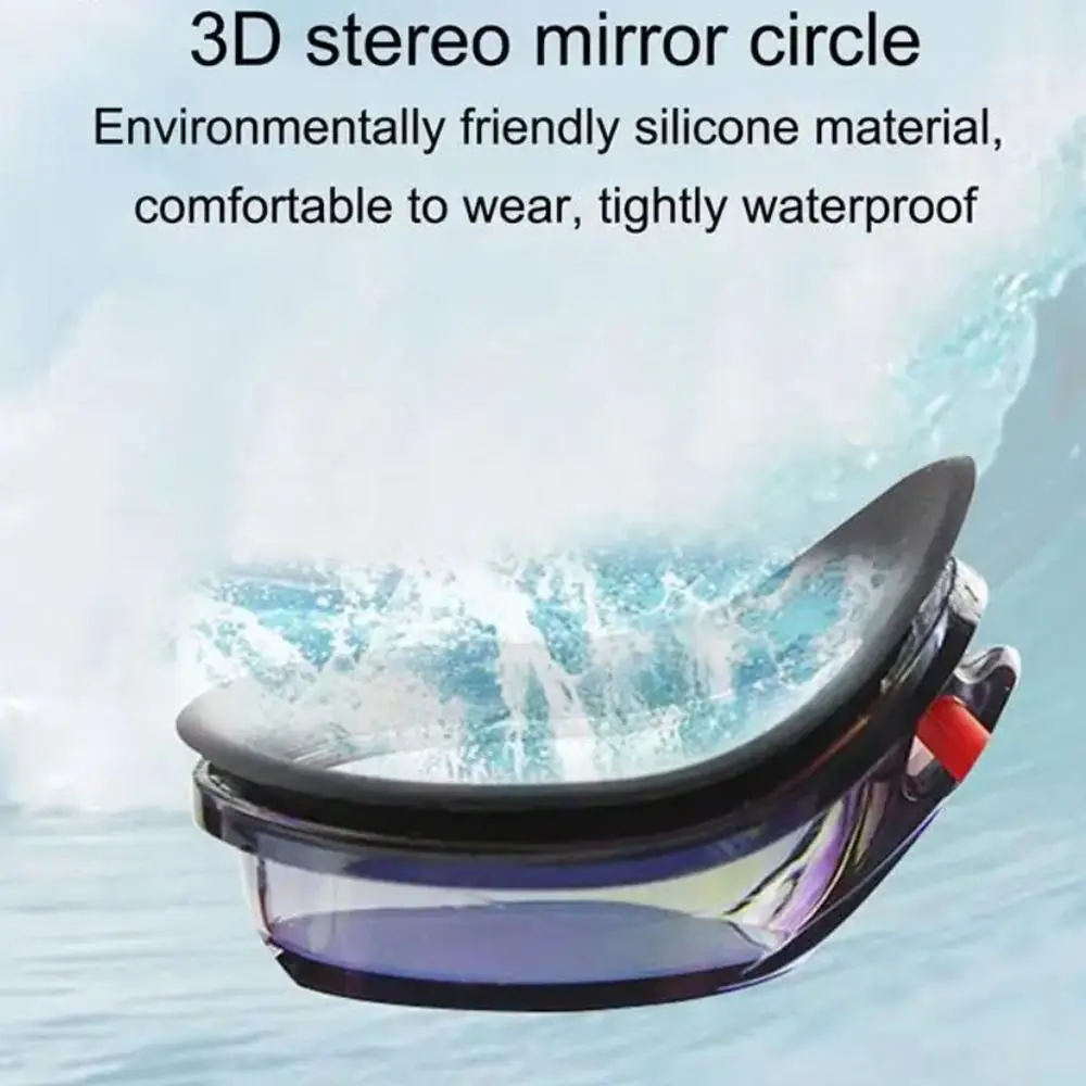 

Споряджение для плавания, противотуманные очки для плавания, сменные профессиональные очки для плавания, водонепроницаемые, с электропокрытием для взрослых